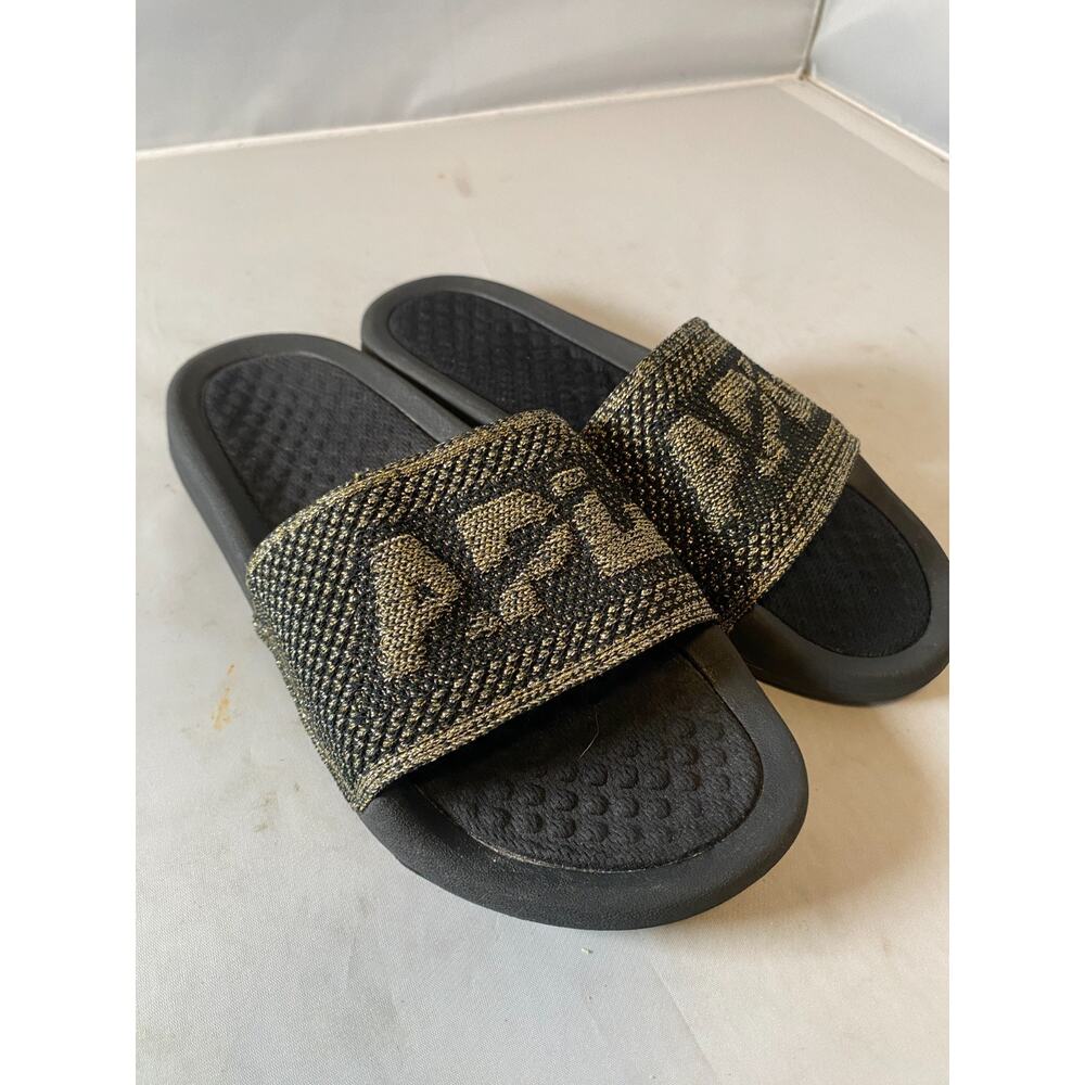 APL Big Logo TechLoom Slide Black/Gold/Silver 6